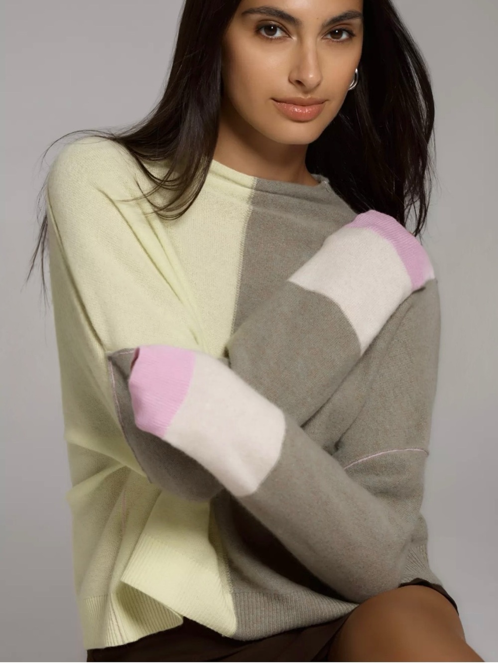 Size Small Pilcro Anthropologie Alani 100% Cashmere Mock Neck Jumper Sweater